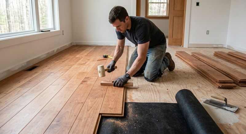 Cherry Floor Installation in Brighton, CO