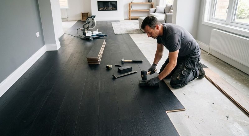 Dark Wood Floor Installation in Brighton, CO