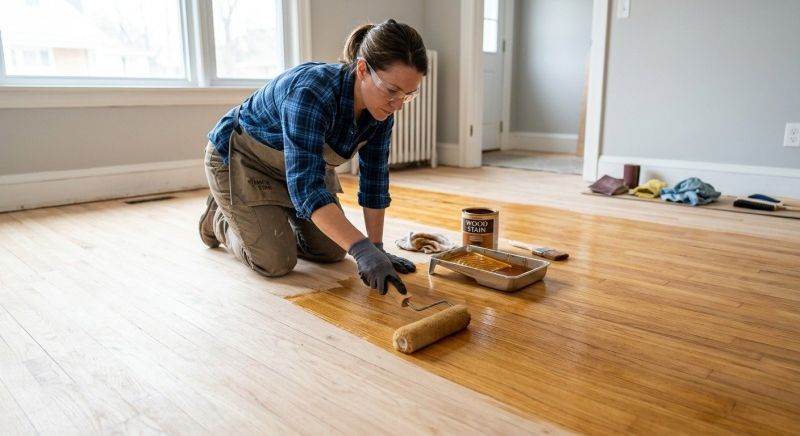 Hardwood Floor Staining in Aurora, CO