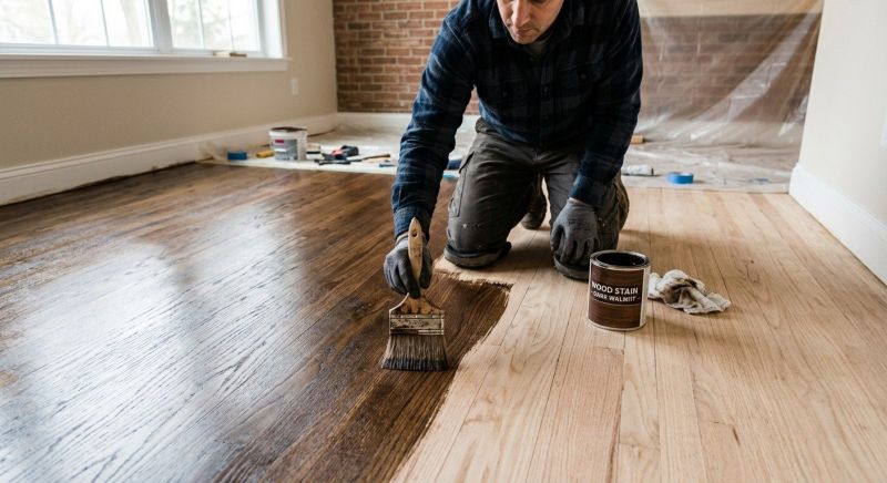 Maple Floor Staining in Brighton, CO