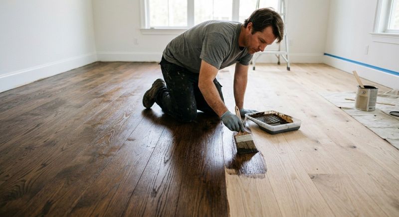 Walnut Floor Staining in Brighton, CO