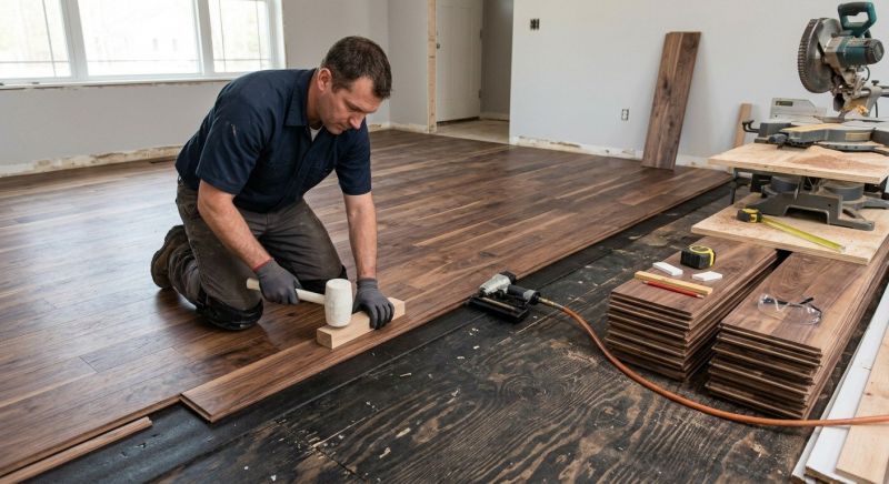 Walnut Flooring Installation in Brighton, CO