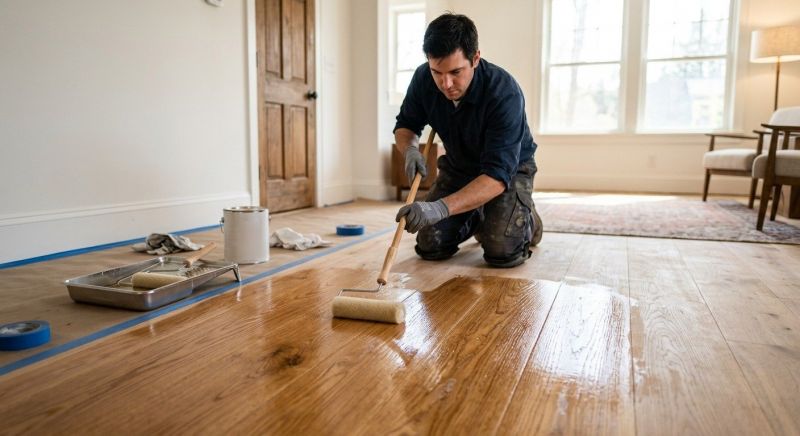 Oak Floor Varnishing